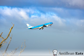 KLM Airbus A330 - taking off from Curacao
