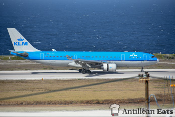 KLM Airbus A330 - taxiing at Curacao Airport